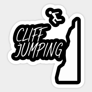 Cliff jumping Sticker